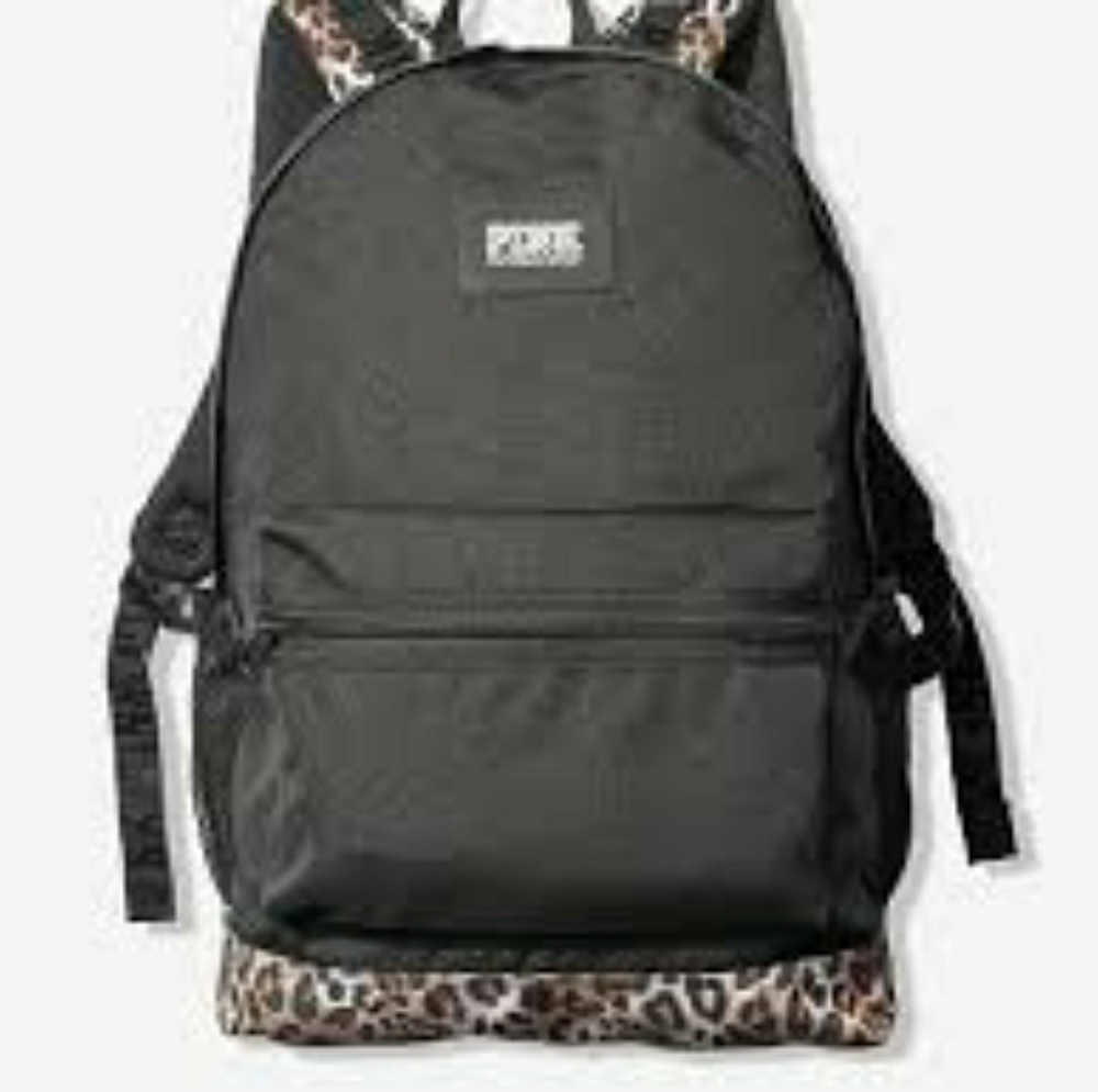 Victoria Secret Pink Backpack Black and Cheetah